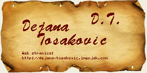Dejana Tošaković vizit kartica
